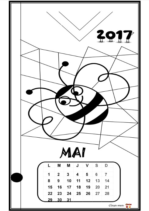 Calendar de colorat - MAI