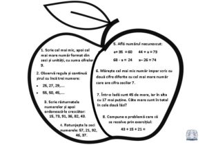 Recapitularea cunoștințelor din clasa I. Mărul
